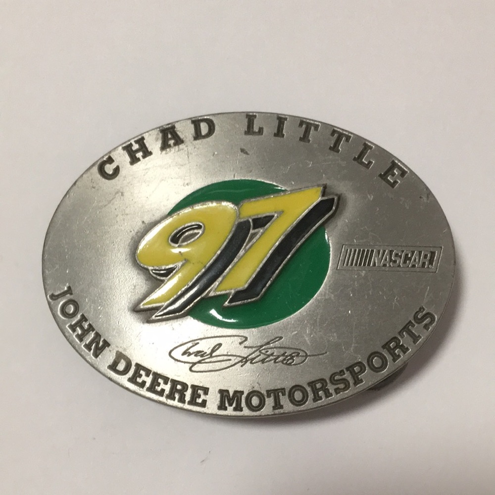 1998 The Great American Buckle Co. Pewter Chad Little NASCAR 97 Buckle